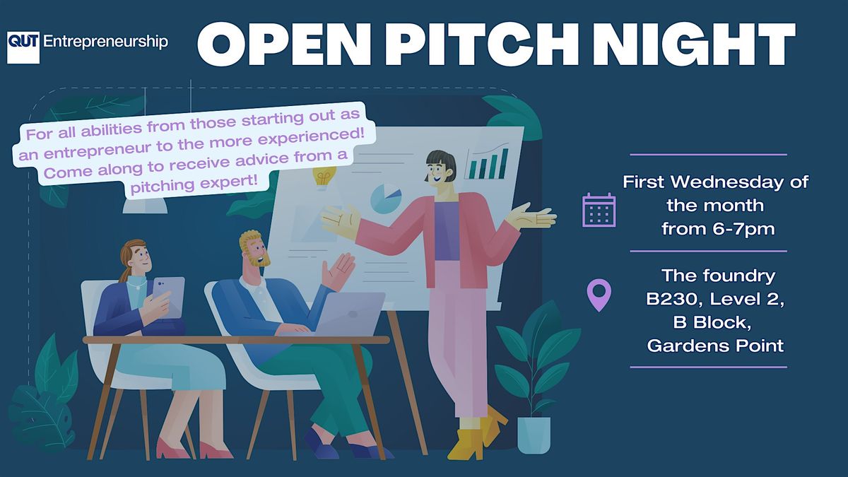 QUT Entrepreneurship’s Open Pitch Night 2025 | Event in Brisbane | AllEvents