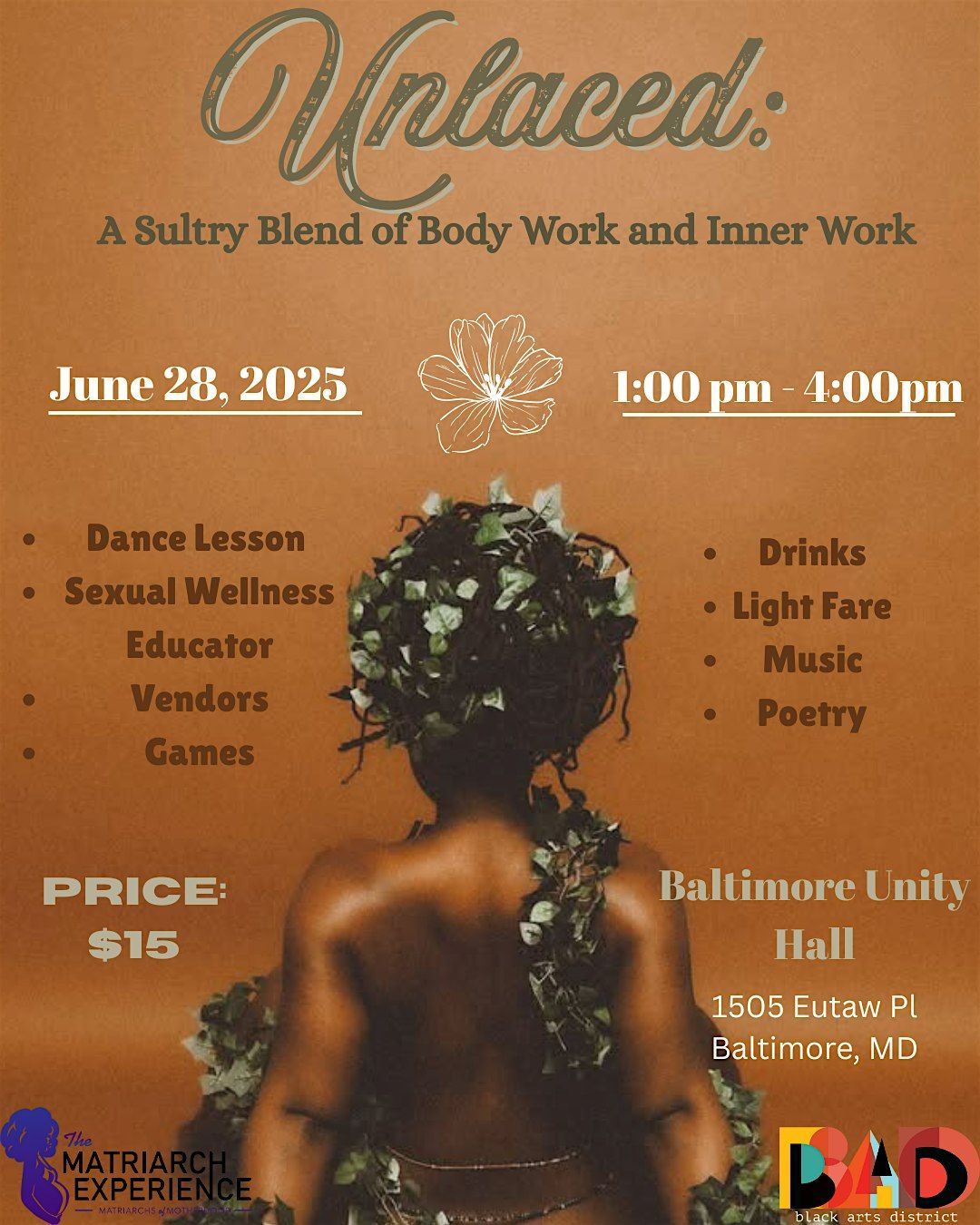 Unlaced: A Sultry Blend of Body Work & Inner Work, 28 June | Event in Baltimore | AllEvents