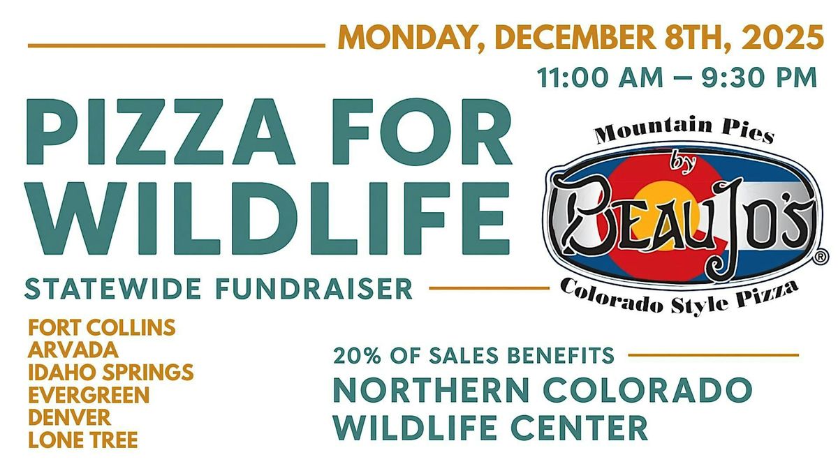 Pizza for Wildlife Fundraiser @ Beau Jo's Pizza!, 8 December | Event in Denver | AllEvents