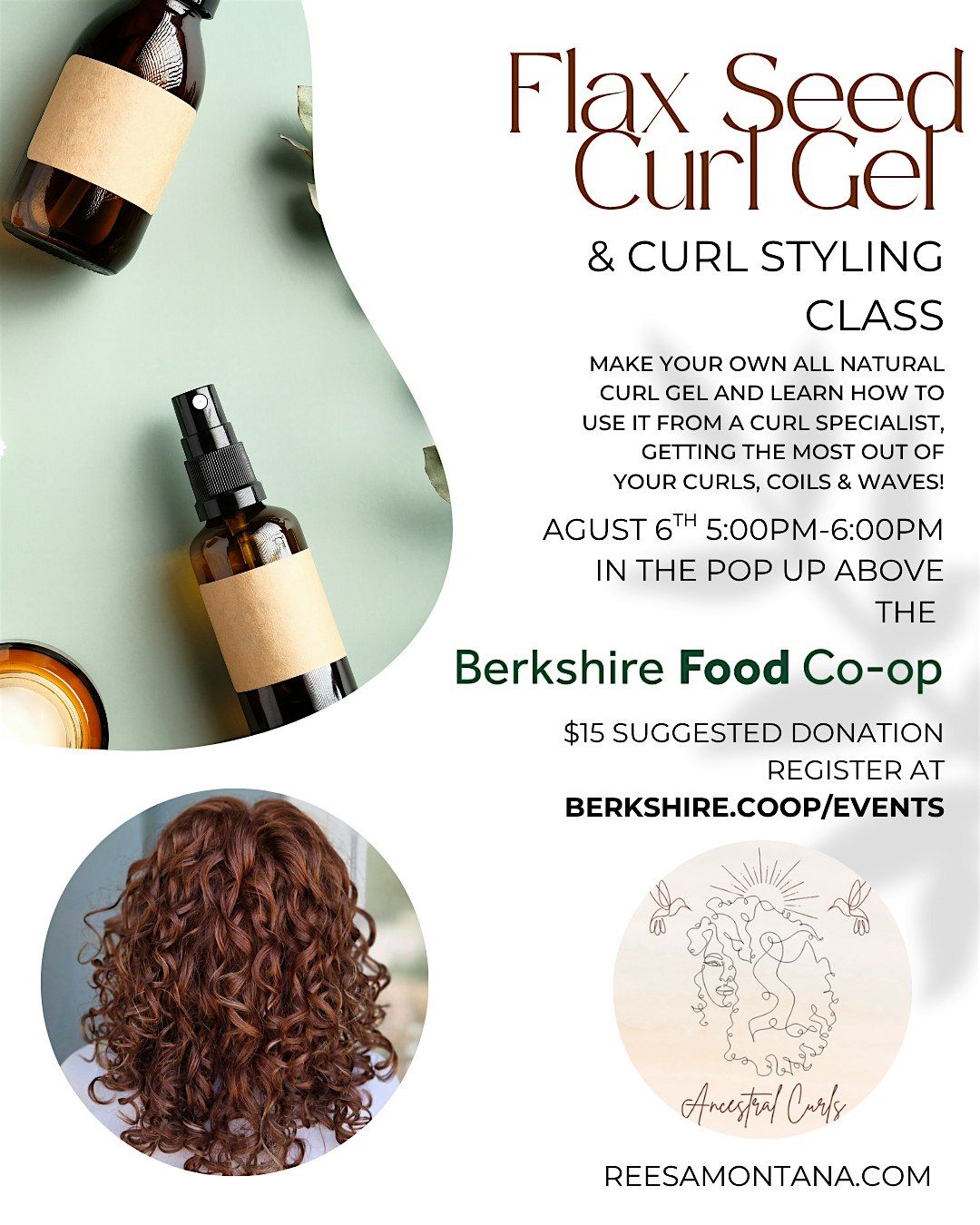 Curl Gel & Styling Class, 6 August | Event in Great Barrington | AllEvents