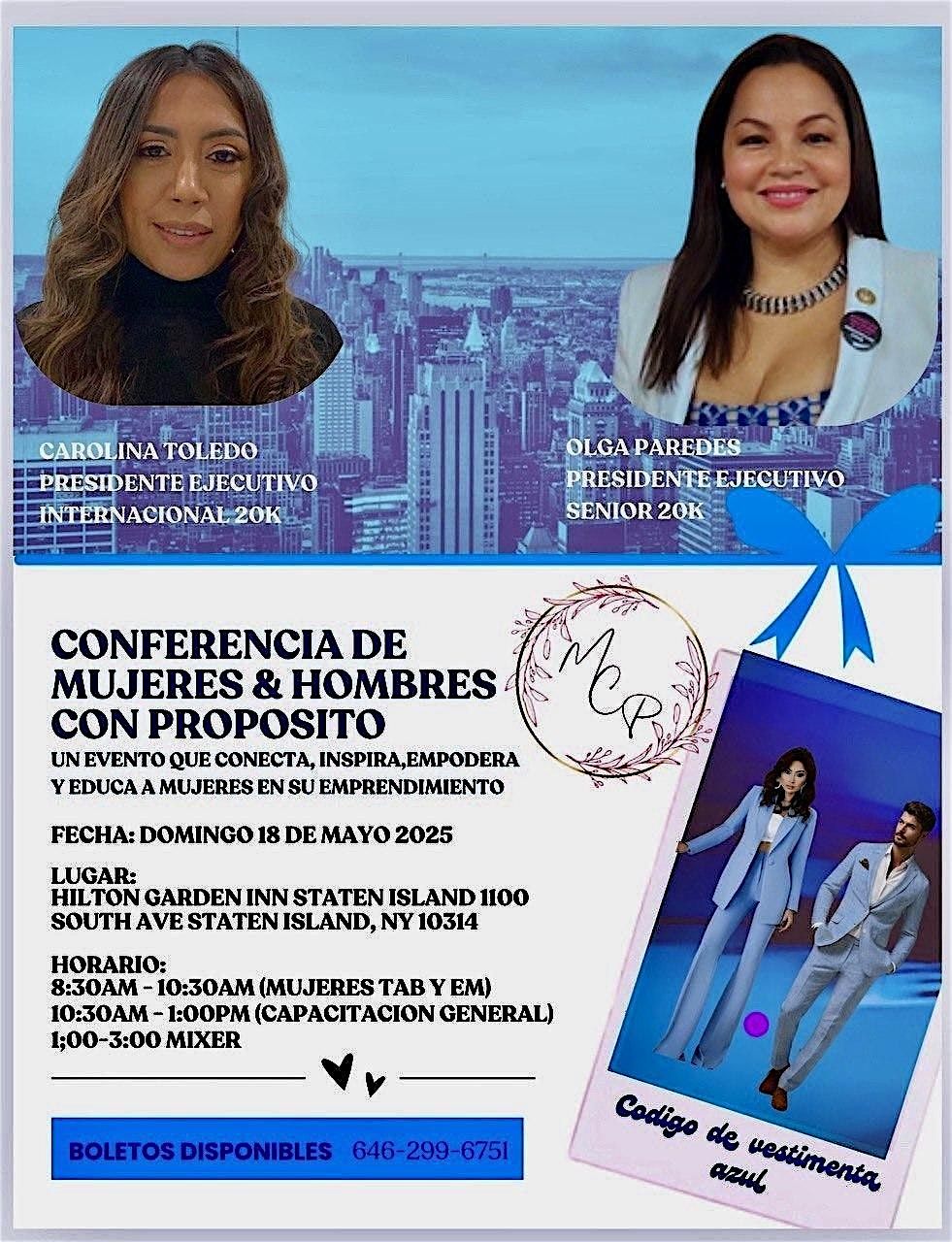 MUJERES Y HOMBRES CON PROPOSITO, 18 May | Event in Staten Island | AllEvents