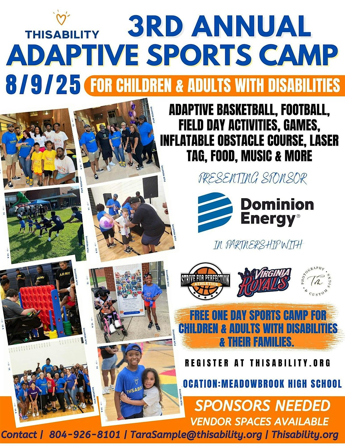 3rd Annual Adaptive Sports Camp, 9 August | Event in Meadowbrook | AllEvents
