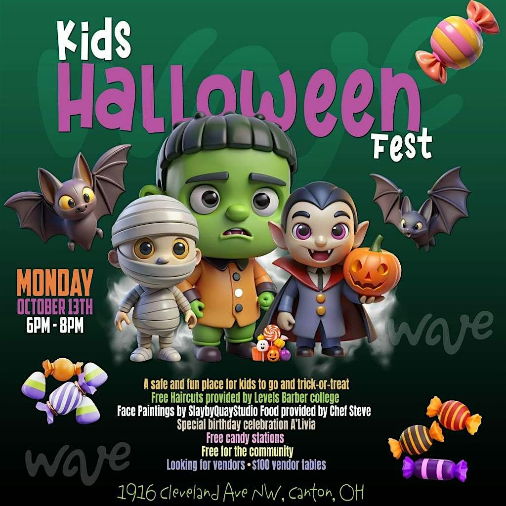 Kids Halloween Fest @ Wave Bar & Lounge (Free Community Event), 13 October | Event in Canton | AllEvents