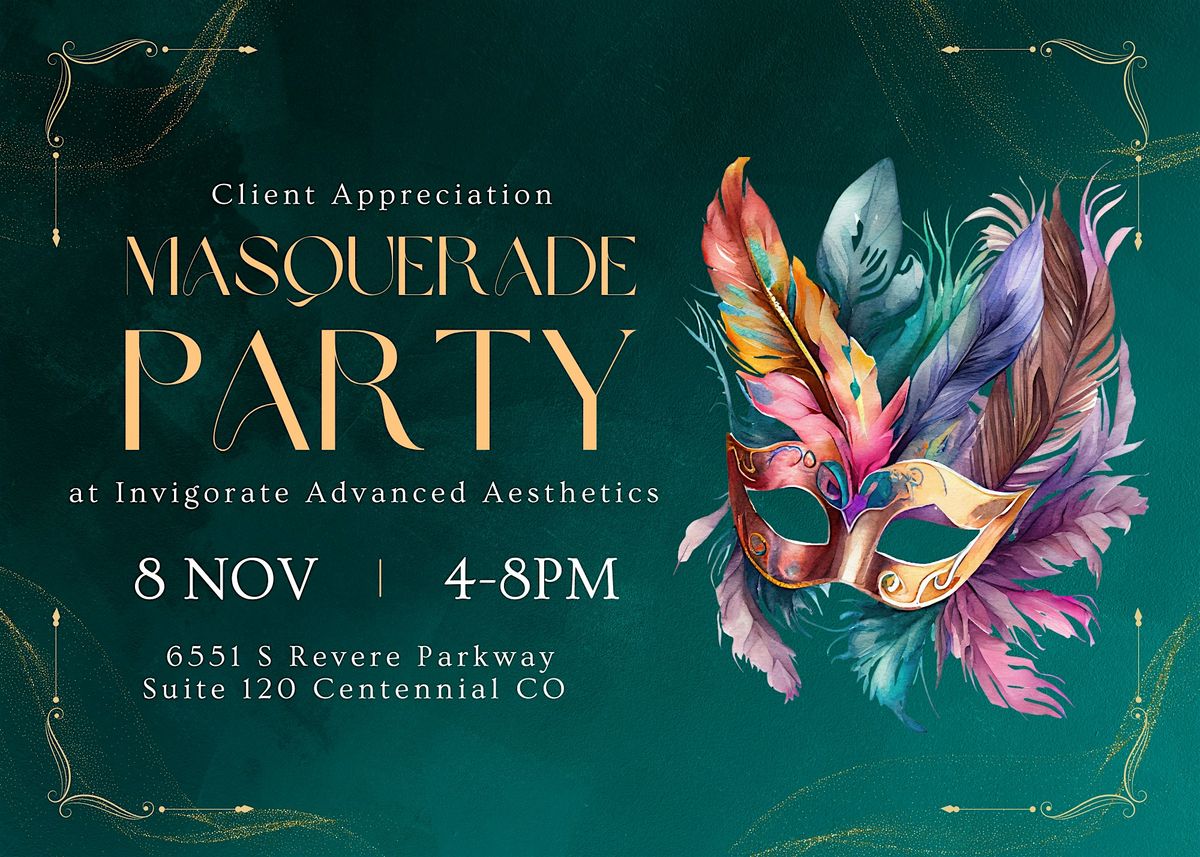 Client Appreciation Masquerade Party, 8 November | Event in Centennial | AllEvents