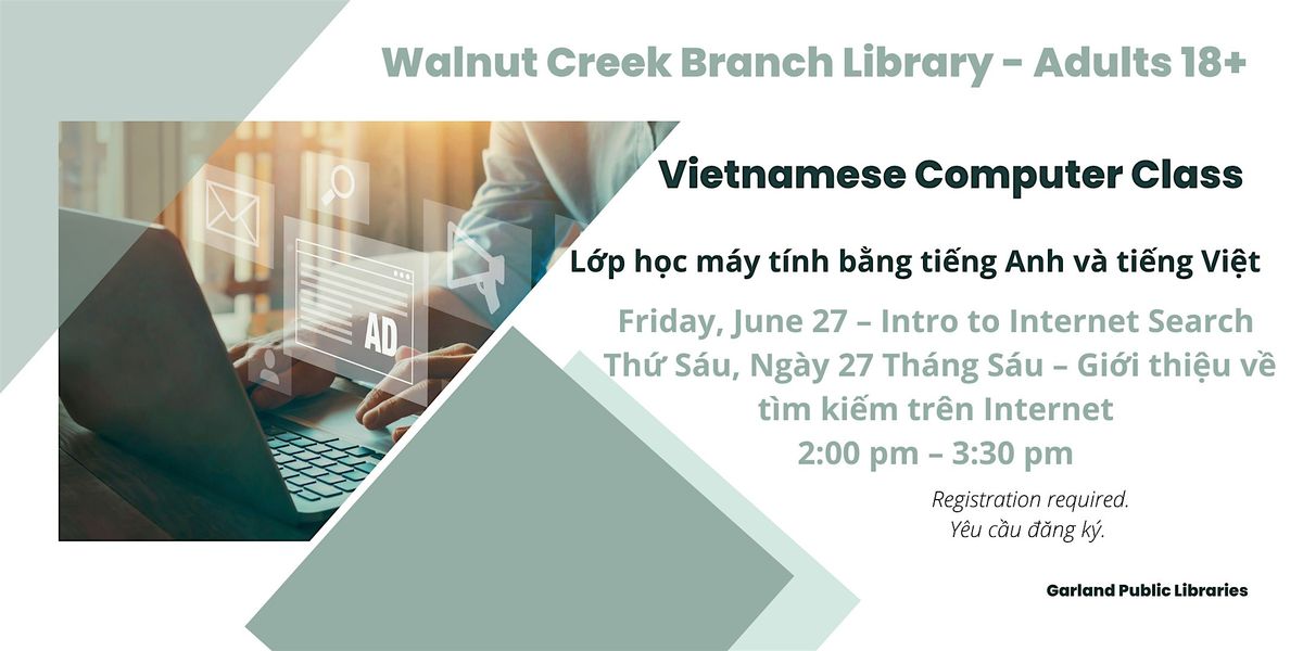 Vietnamese Computer: Internet/Lớp học máy tính bằng tiếng Việt/tiếng Anh, 27 June | AllEvents