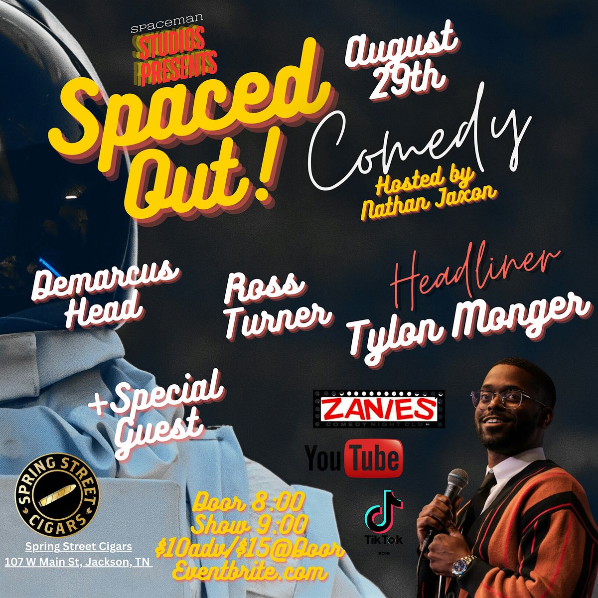 Spaced Out Comedy, 29 August | Event in Jackson | AllEvents