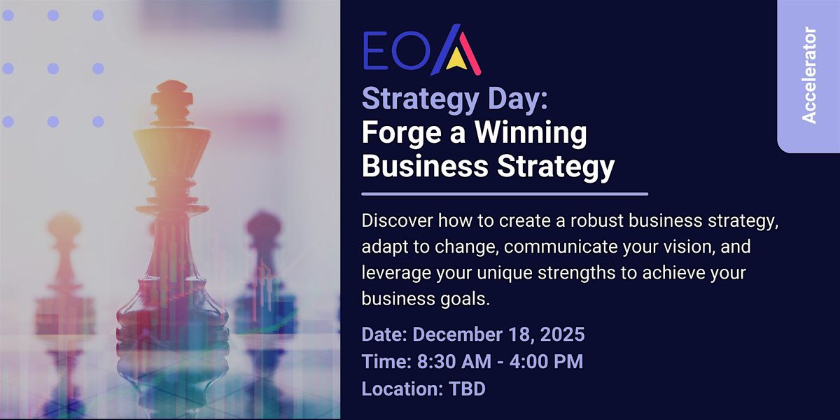 EOA Strategy Day: Forge a Winning Business Strategy, 18 December | Event in TBD | AllEvents