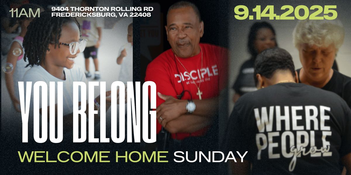 Welcome Home Sunday at Growth Church | You Belong Here, 14 September | Event in Fredericksburg | AllEvents