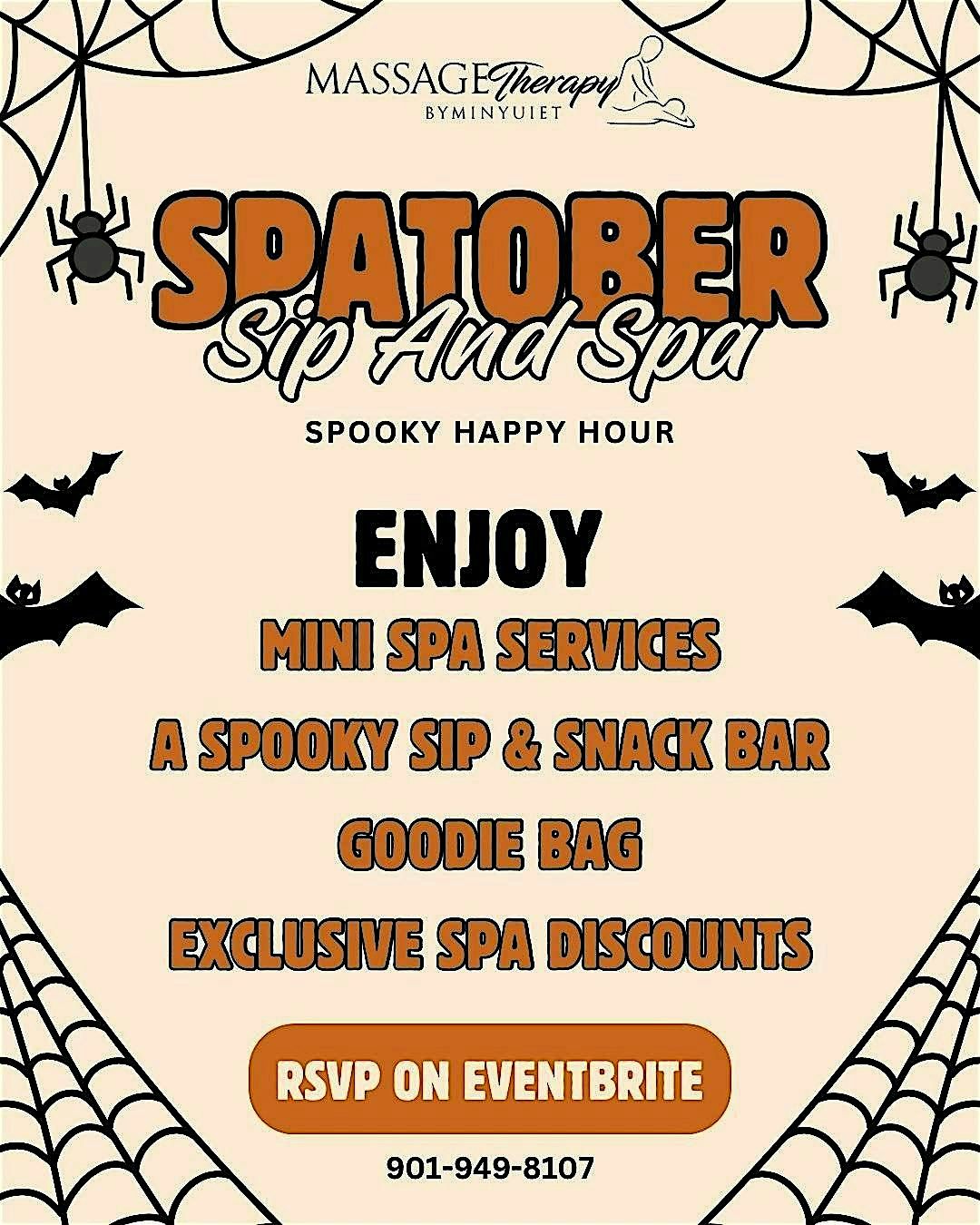 Spatober Spooky Happy Hour – Sip & Spa, 25 October | Event in Memphis | AllEvents