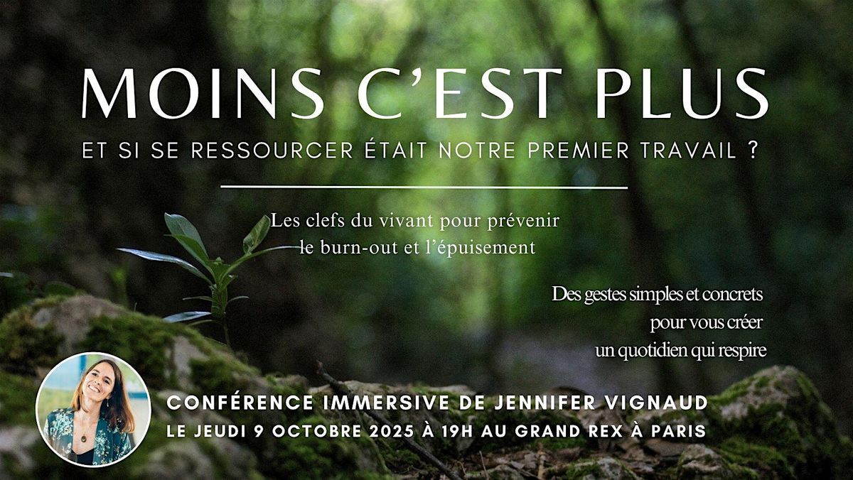 Conférence immersive "moins, c'est plus", 9 October | Event in Paris | AllEvents