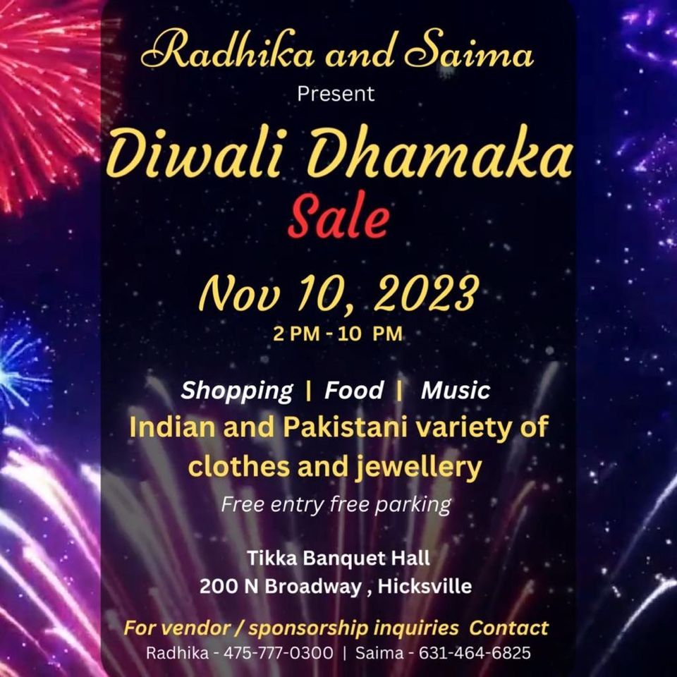Diwali Dhamaka Event, tikka_charcoal_grill, Hicksville, November 10