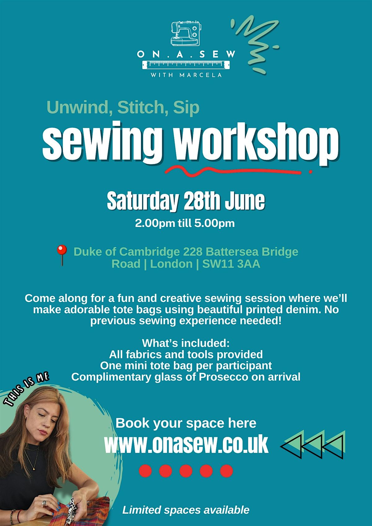 Unwind, Stitch, Sip Sewing Workshop in Battersea, 28 June | Event in London | AllEvents
