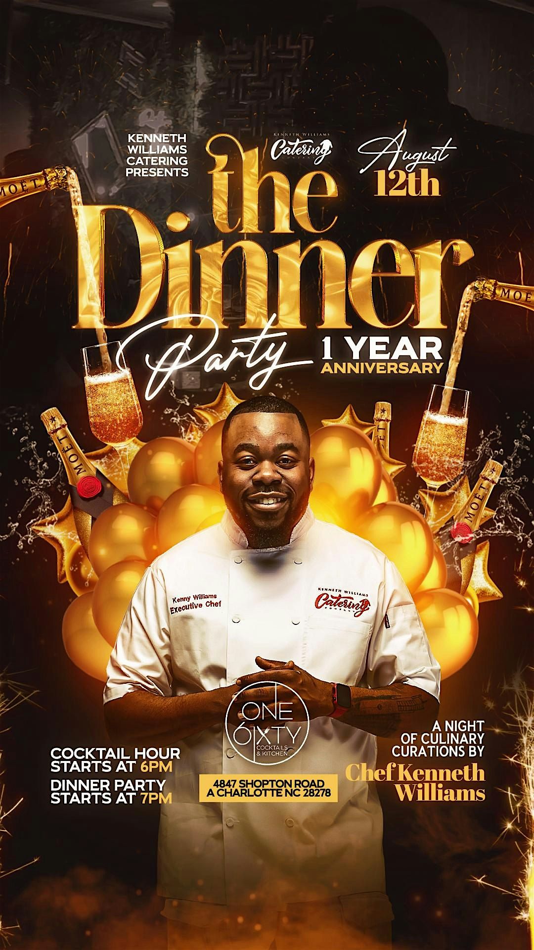 The Dinner Party! A Night of Culinary Curations by Chef Kenneth Williams, 12 August | Event in Charlotte | AllEvents