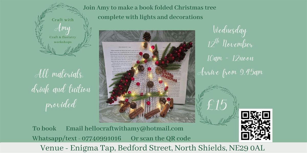 Book folded Christmas Tree workshop - Craft with Amy, 12 November | Event in North Shields | AllEvents