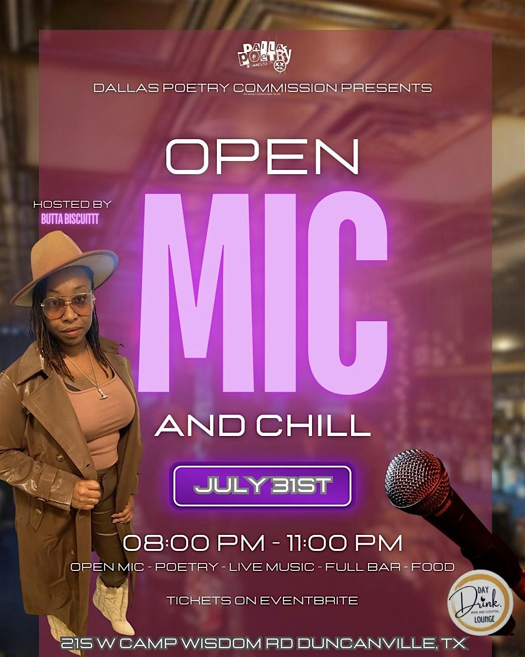 Open Mic and Chill, 22 August | Event in Duncanville | AllEvents