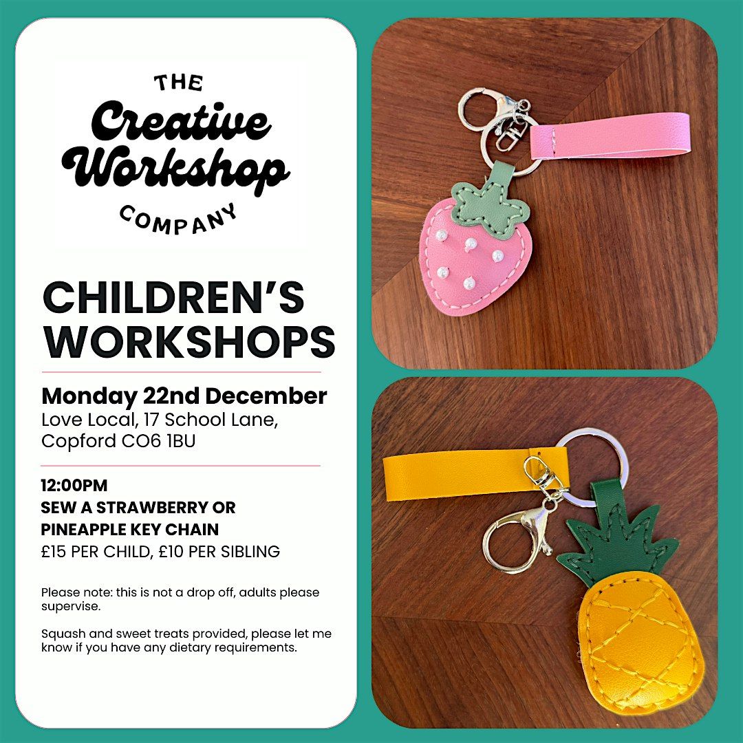 Sew a Strawberry or Pineapple Key Chain Workshop, 22 December | Event in Copford | AllEvents