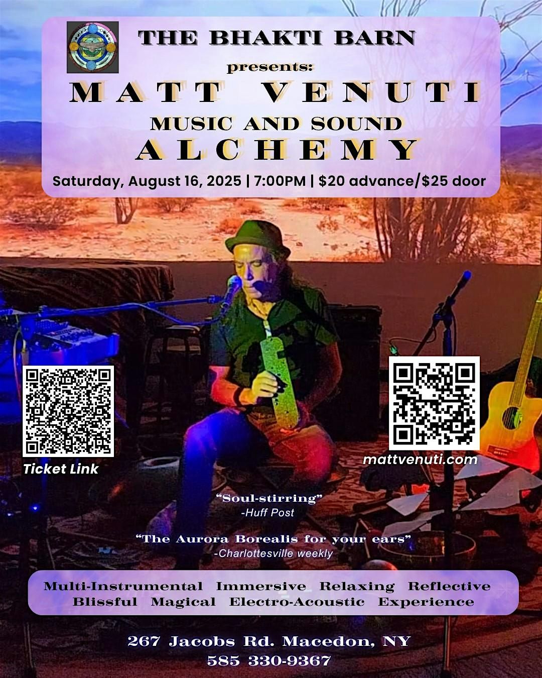 Matt Venuti - Music and Sound Alchemy at the Bhakti Barn, 16 August | Event in Macedon | AllEvents