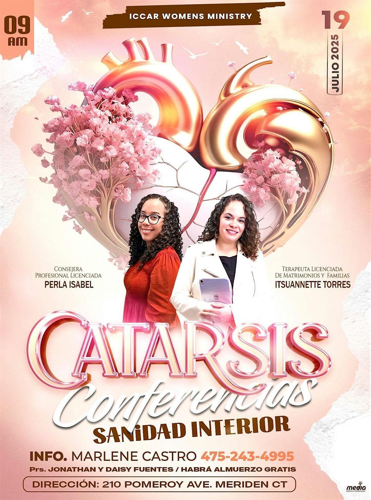 Catarsis Conferencias Sanidad Interior, 19 July | Event in Meriden | AllEvents