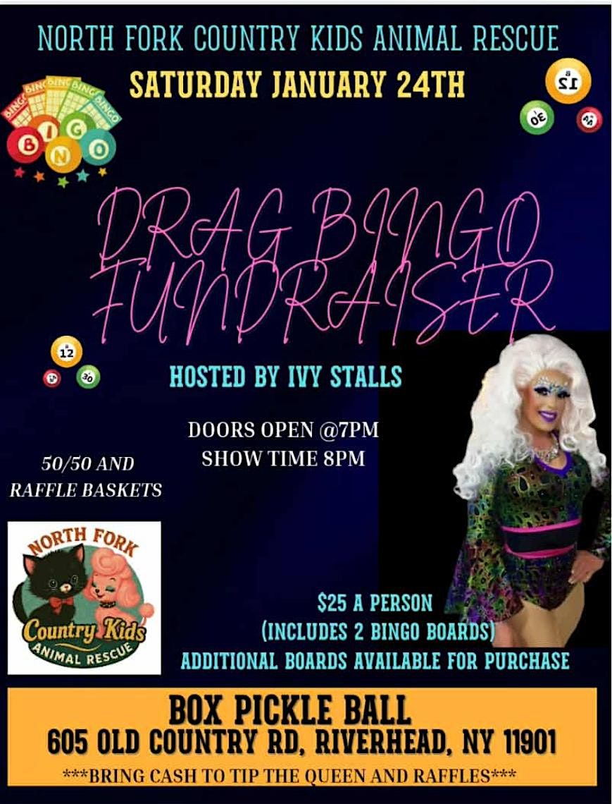 Drag Bing with Ivy Stalls for The North Fork Country Kids Animal Rescue, 24 January | Event in Riverhead | AllEvents