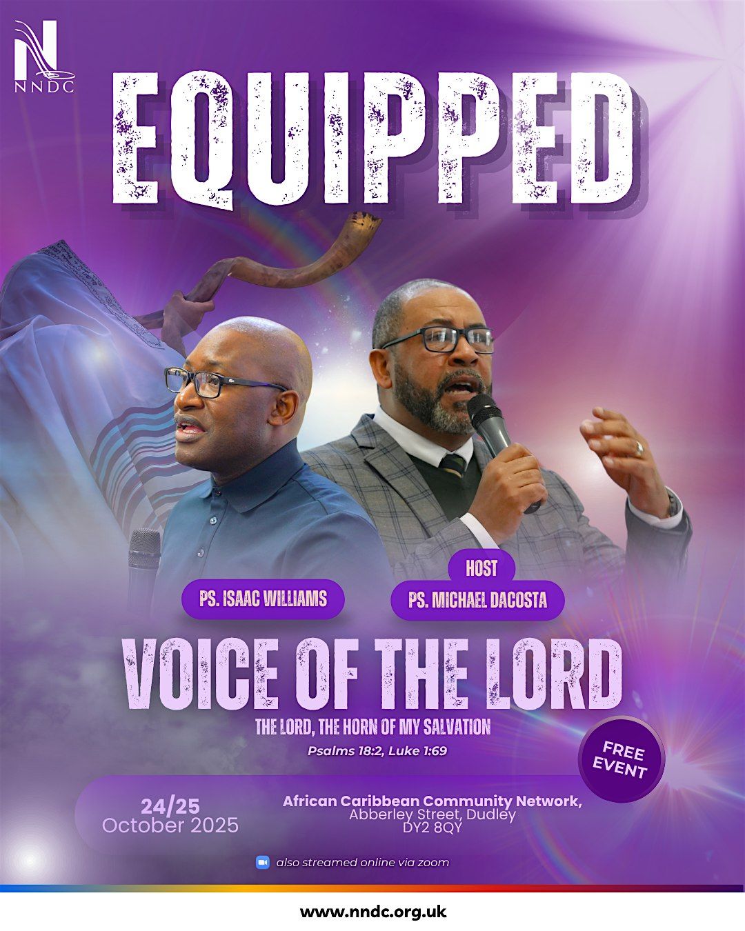 Equipped: The Voice of the Lord, 24 October | Event in Dudley | AllEvents