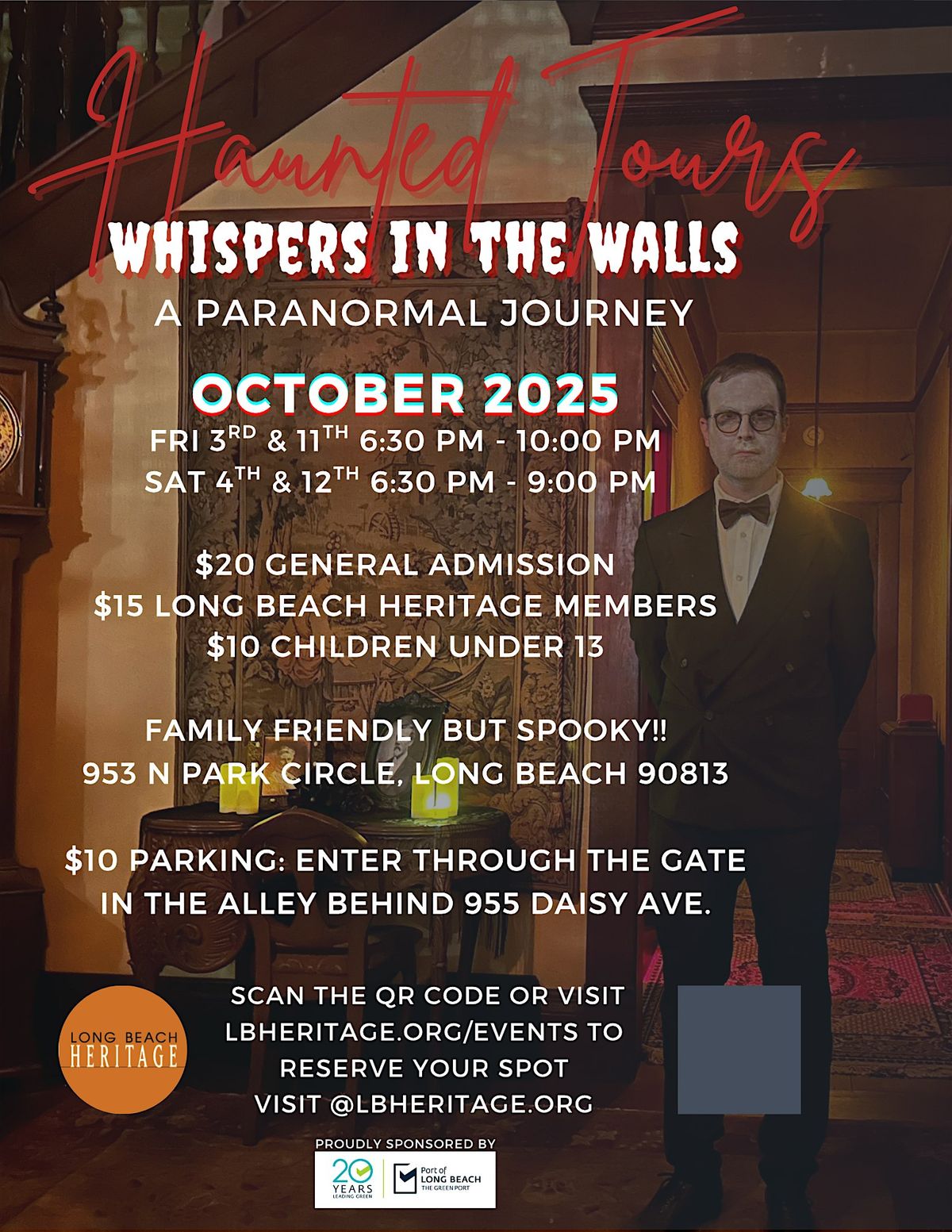 Whisper in the Walls: Haunted Tours, 11 October | Event in Long Beach | AllEvents