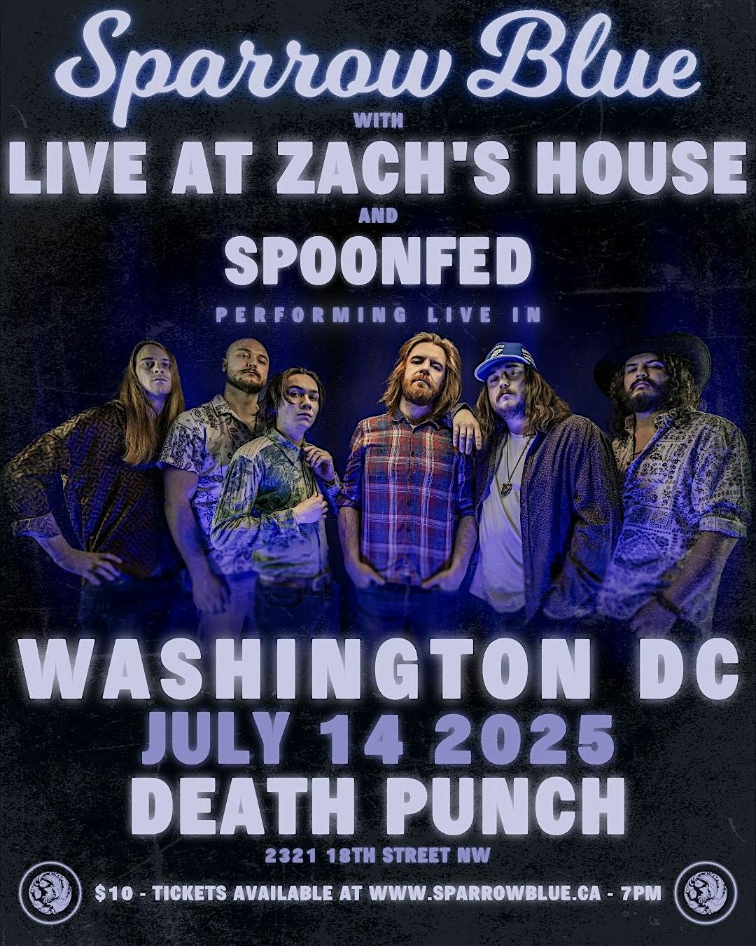 Sparrow Blue + Spoonfed + Live at Zac's House, 14 July | Event in Washington | AllEvents
