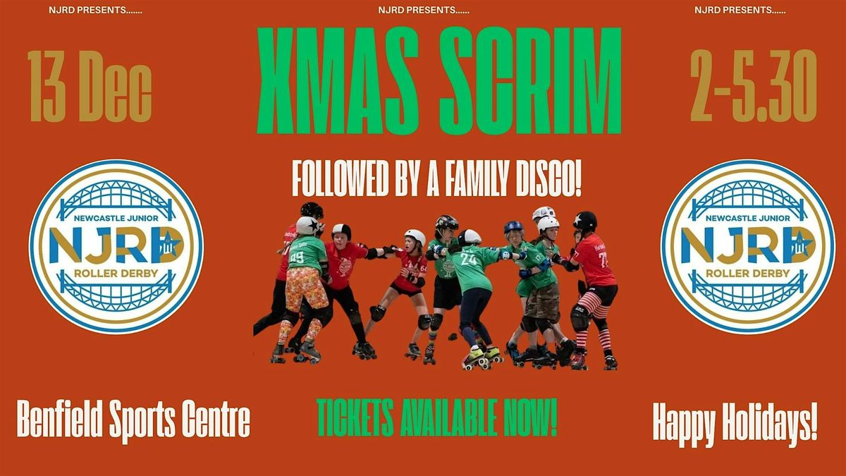 Mixed junior roller derby scrim and Christmas family roller disco, 13 December | Event in Newcastle upon Tyne