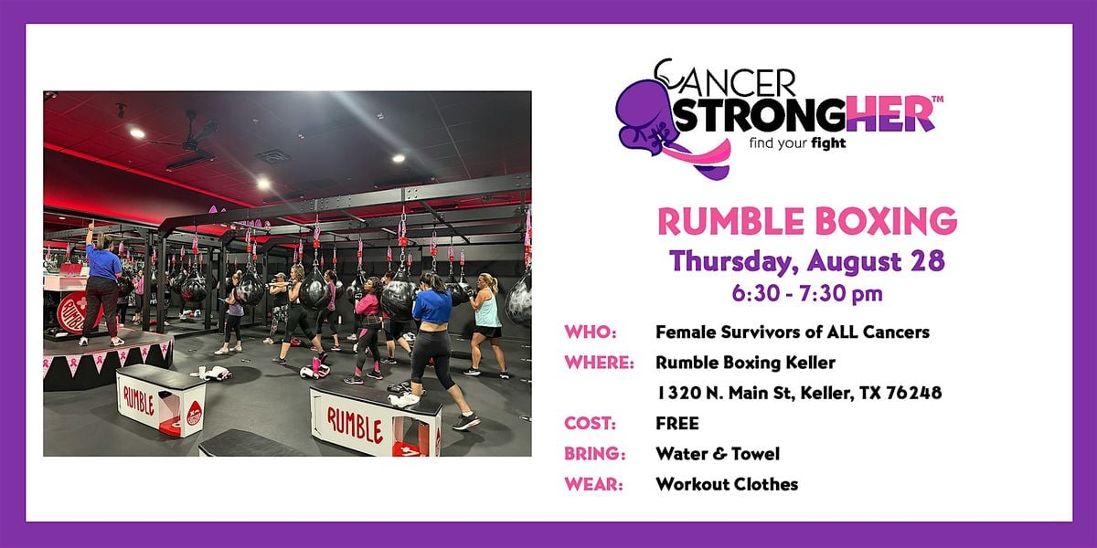 Cancer StrongHER Boxing — August 28, 2025, 28 August | Event in Keller | AllEvents