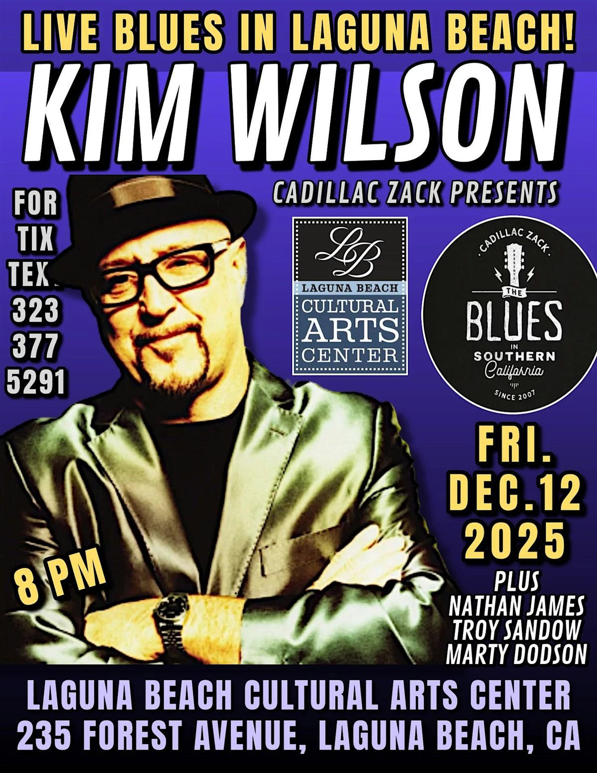 KIM WILSON - Blues Harp Legend from THE FABULOUS THUNDERBIRDS - in Laguna!, 12 December | Event in Laguna Beach
