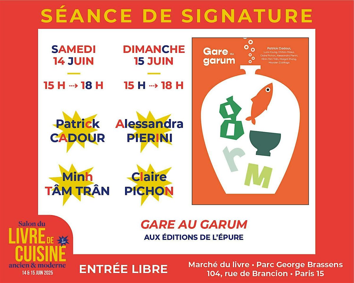 Minh Tâm Trân, Alessandra Pierini, Claire Pichon « Gare au Garum », 14 June | Event in Paris | AllEvents