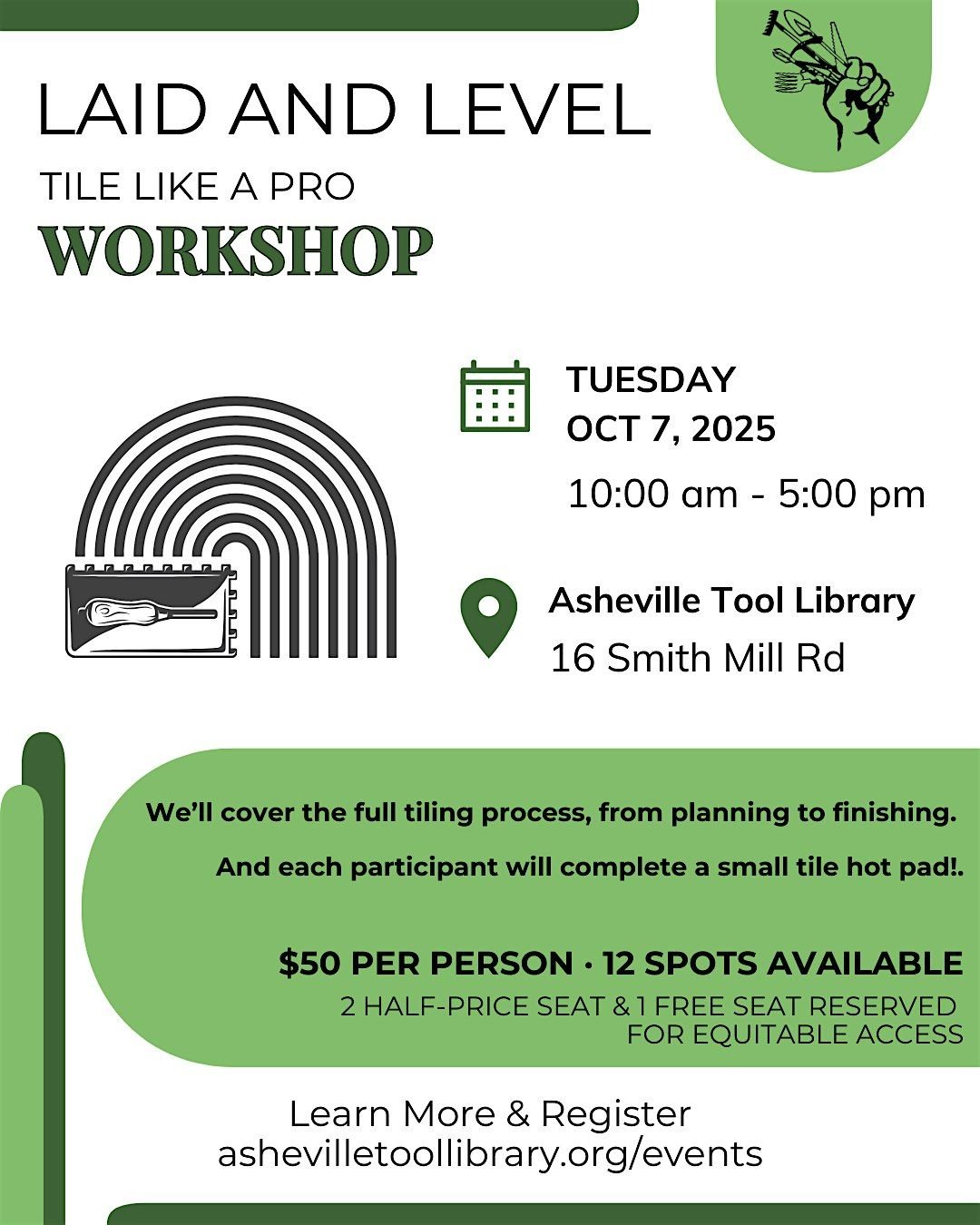 Laid and Level: Tile like a Pro Workshop | Event in Asheville | AllEvents