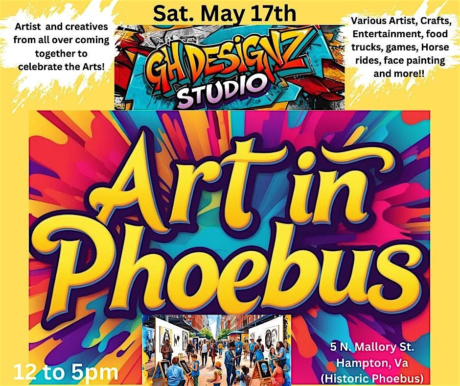 Art In Phoebus, 17 May | Event in Hampton | AllEvents