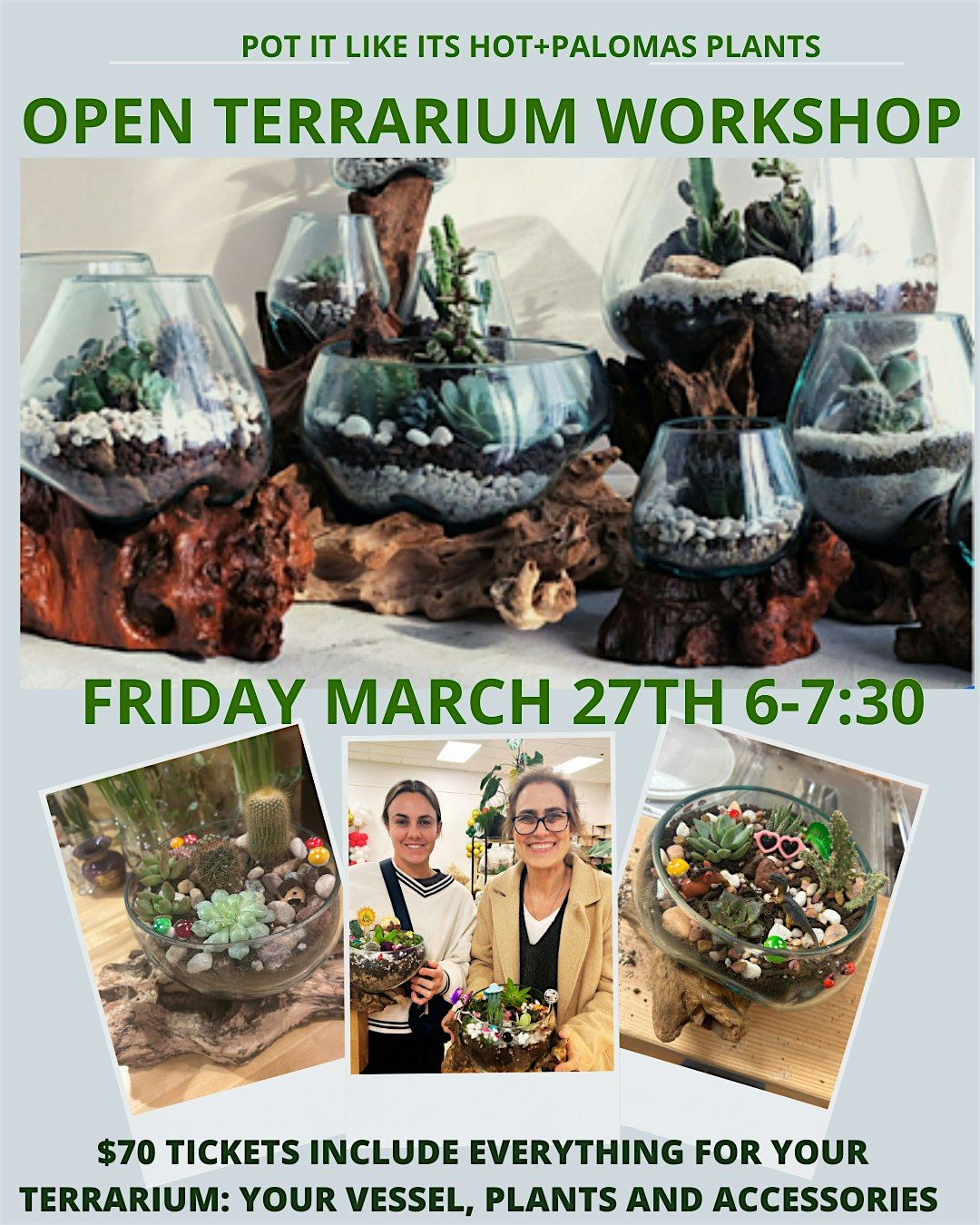 Open Terrarium Workshop at Paloma’s, 11 July | Event in Broken Arrow | AllEvents