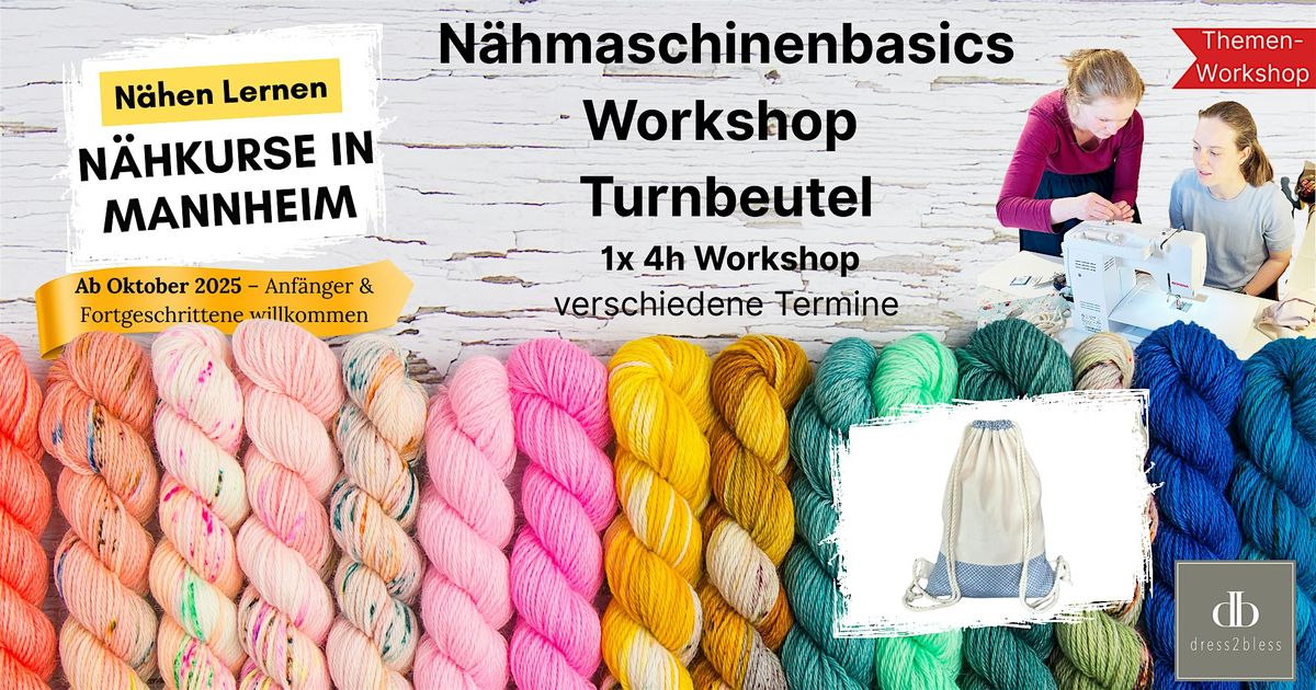Nähkurs - Für Anfänger - Nähmaschinenbasics Workshop Turnbeutel, 22 November | Event in Mannheim | AllEvents
