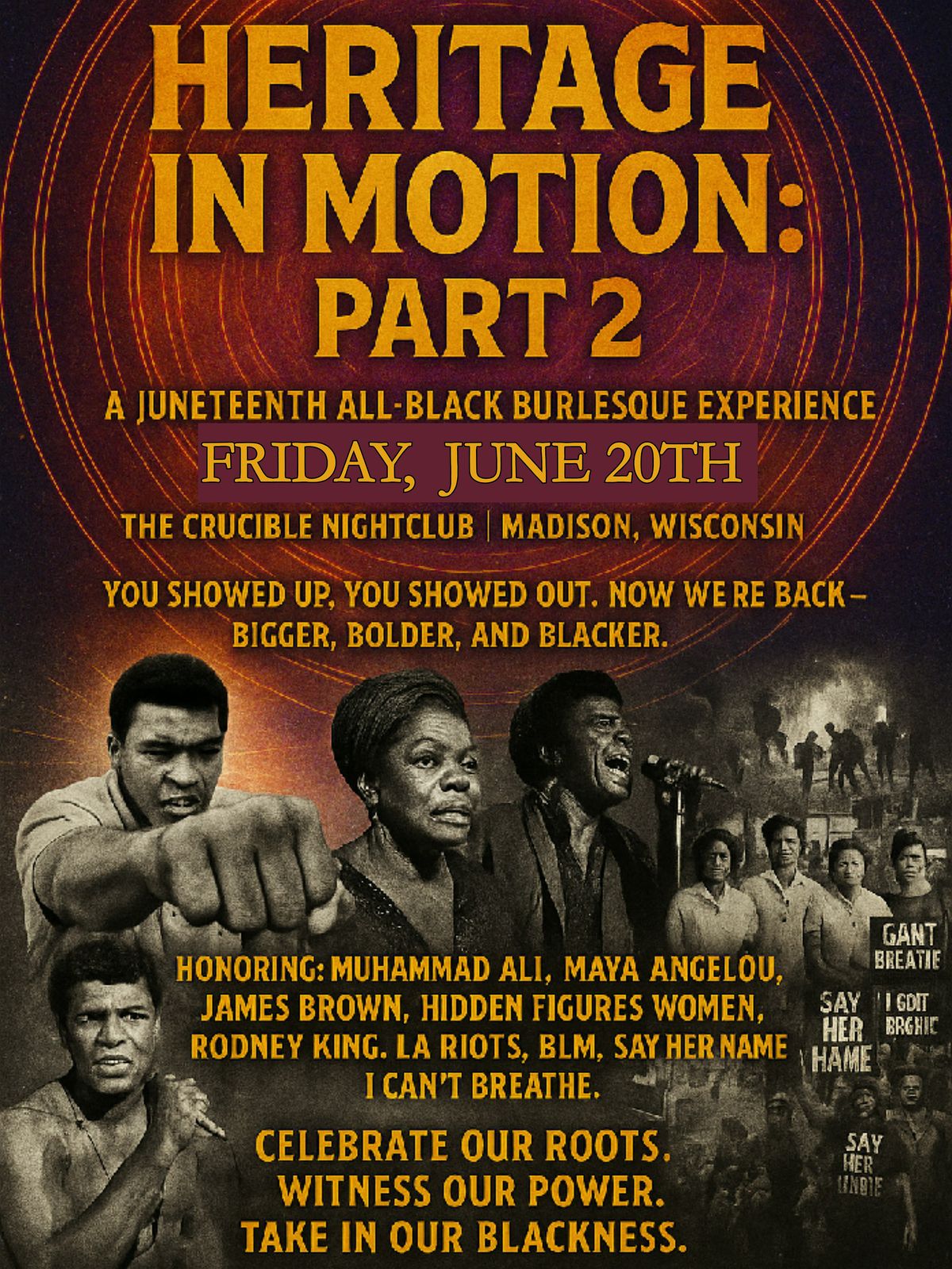 HERITAGE IN MOTION:PART 2, 20 June | Event in Madison | AllEvents