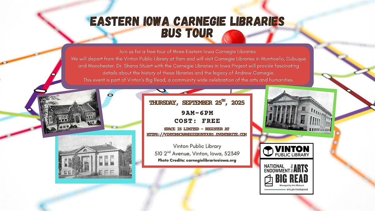 Carnegie Libraries in Iowa Bus Tour #1, 25 September | Event in Vinton | AllEvents