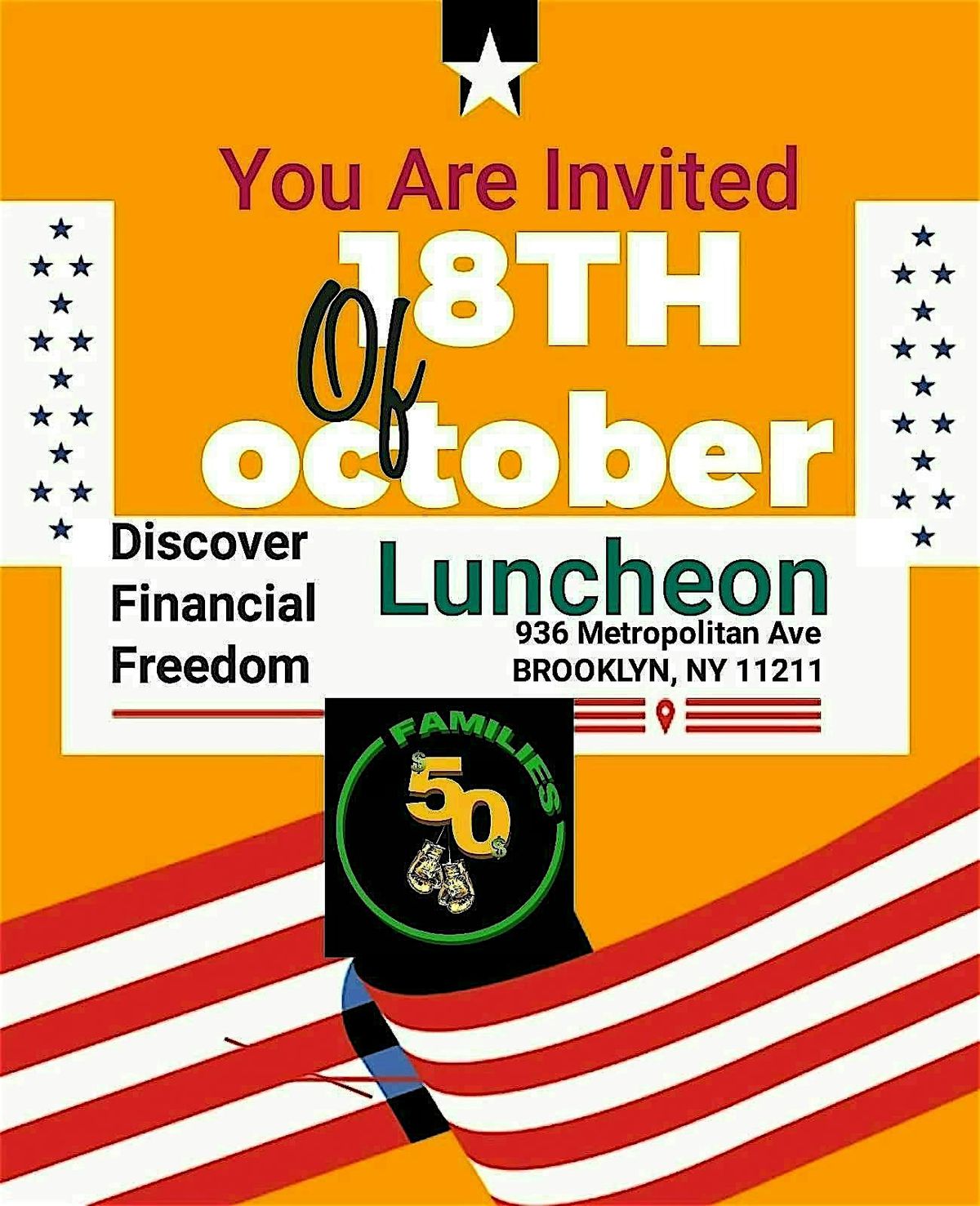 DISCOVER Financial Freedom Luncheon!, 18 October | Event in Brooklyn | AllEvents