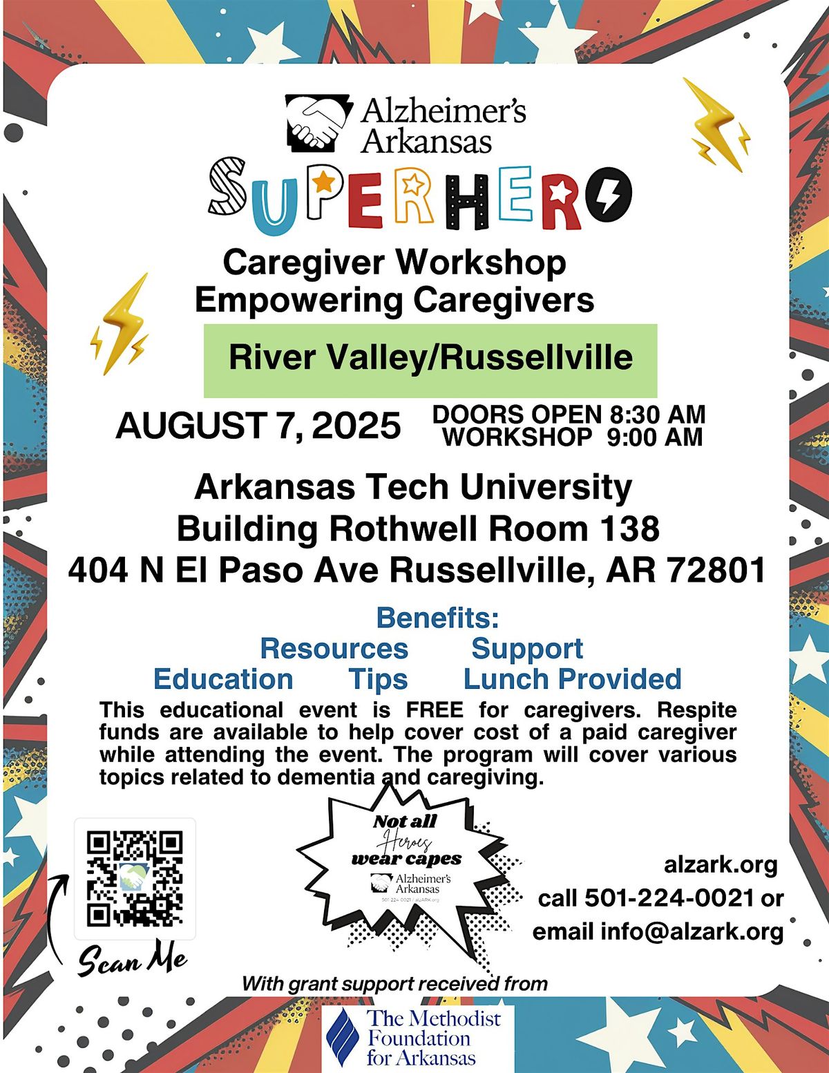 ALZ ARK Caregiver Workshop- Russellville/ River Valley, 7 August | Event in Russellville | AllEvents