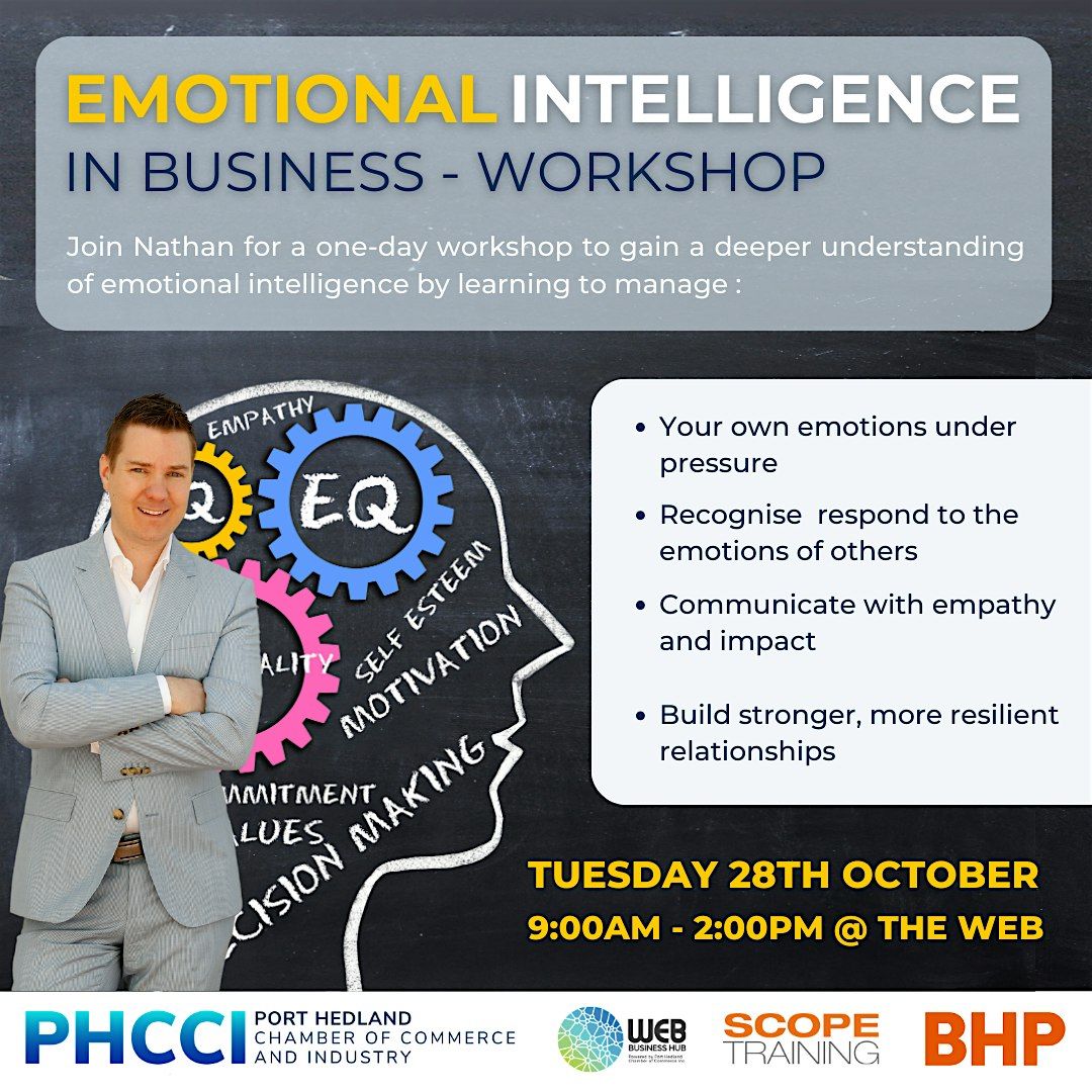 Emotional Intelligence in Business Workshop, 28 October | Event in Port Hedland | AllEvents