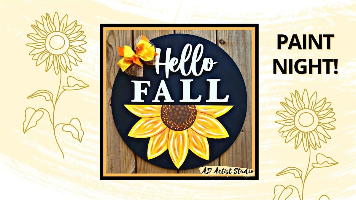 Sunflower Door Hanger Paint Night, 16 September | Event in Inman | AllEvents