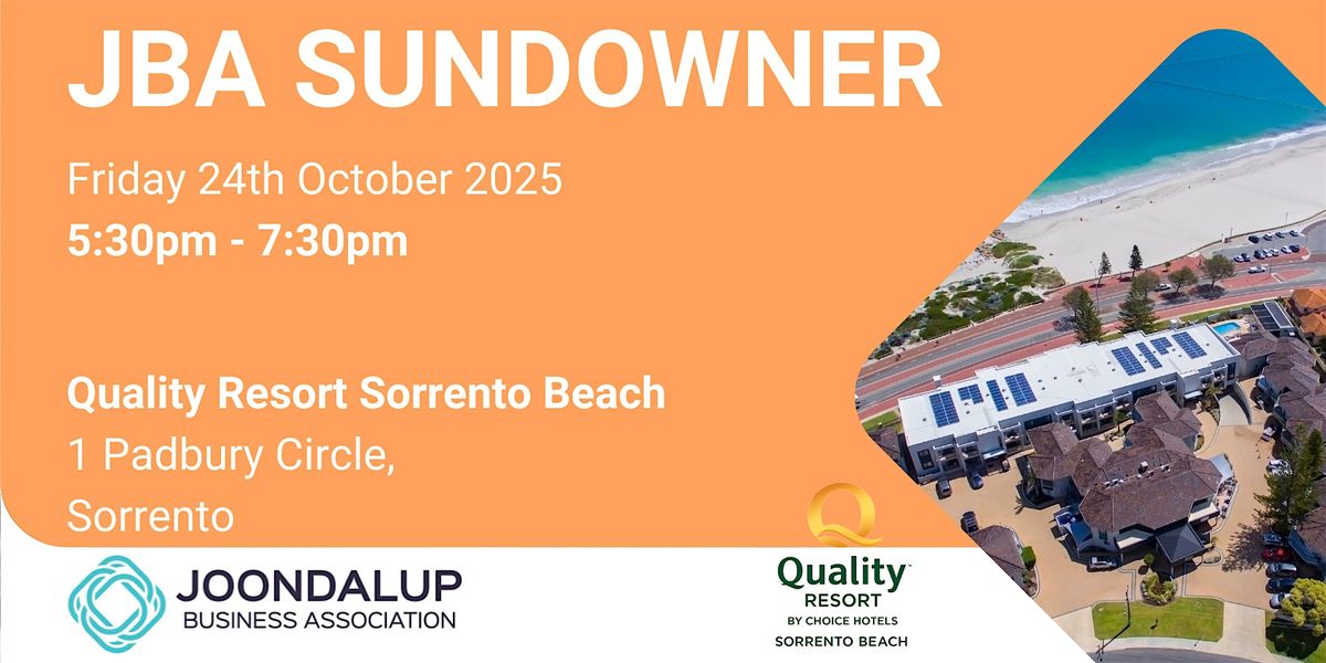 JBA October Sundowner - Quality Resort Sorrento Beach, 24 October | Event in Sorrento | AllEvents