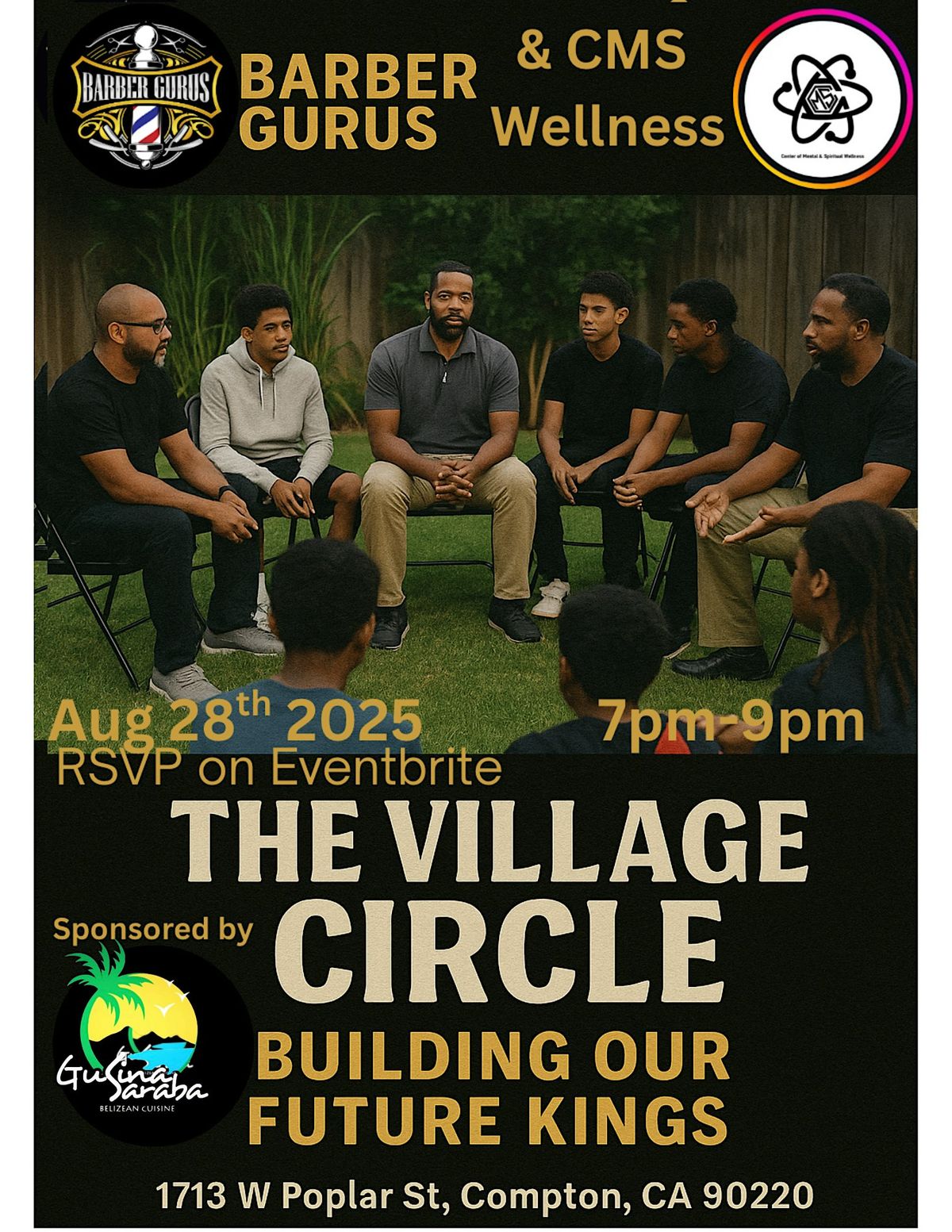Barber Gurus Inc. Presents: The Village Men’s Circle, 28 August | Event in Compton | AllEvents