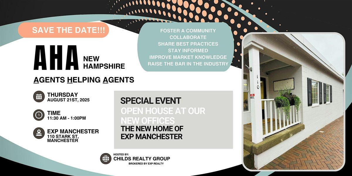 AHA: August Networking & Special Open House at Our New Manchester Office, 21 August | Event in Manchester