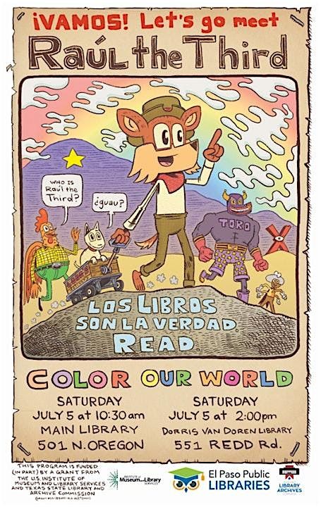 Vamos! Let's Go Meet Raul the Third at Main Library, 5 July | Event in El Paso | AllEvents