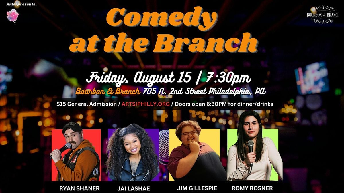 Comedy at the Branch, 15 August | Event in Philadelphia | AllEvents