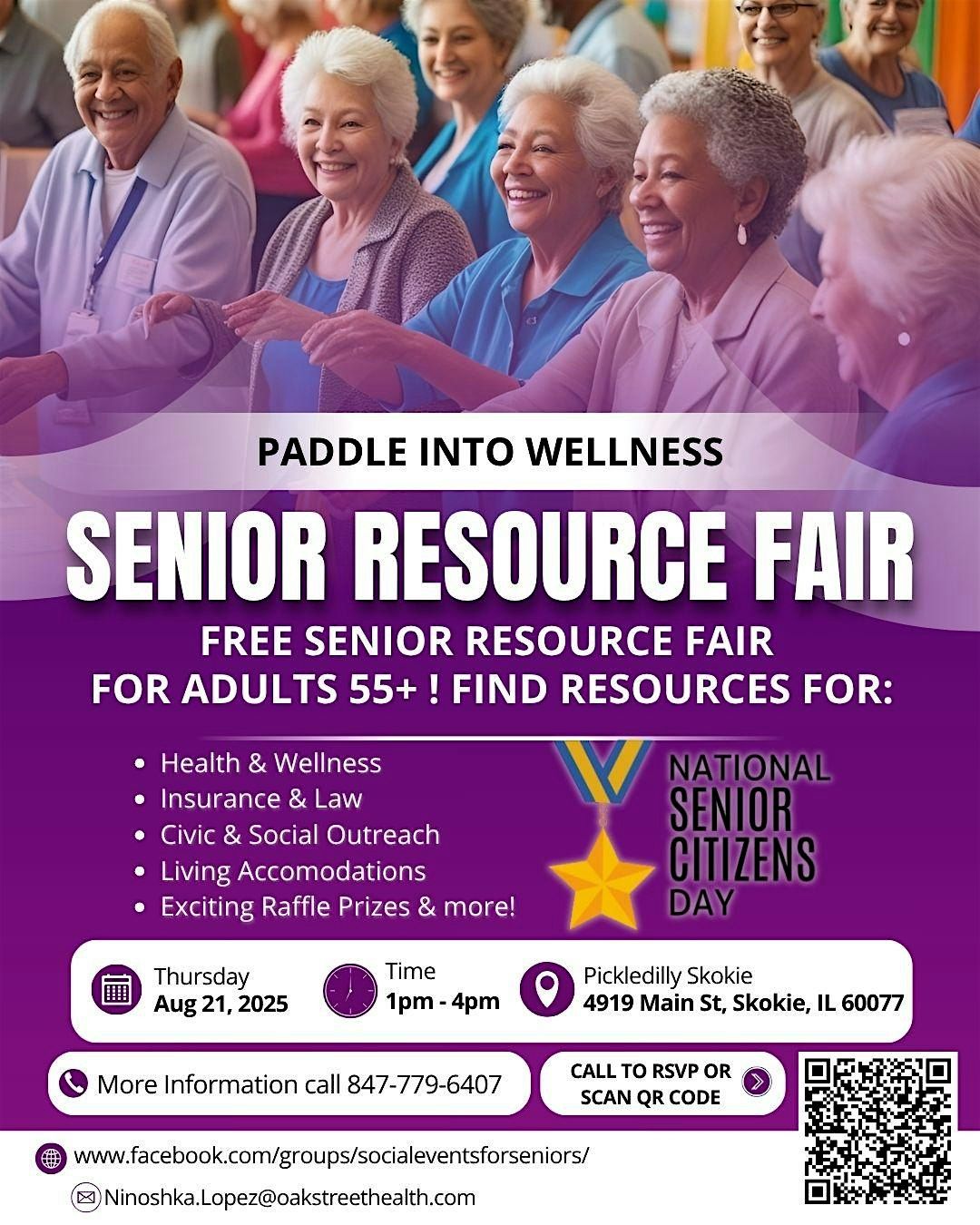 Paddle into Wellness Senior Resource Fair, 21 August | Event in Skokie | AllEvents