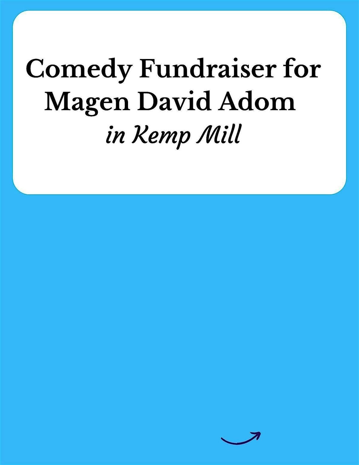 Comedy Fundraiser for Magen David Adom - in Kemp Mill, 7 September | Event in Silver Spring | AllEvents