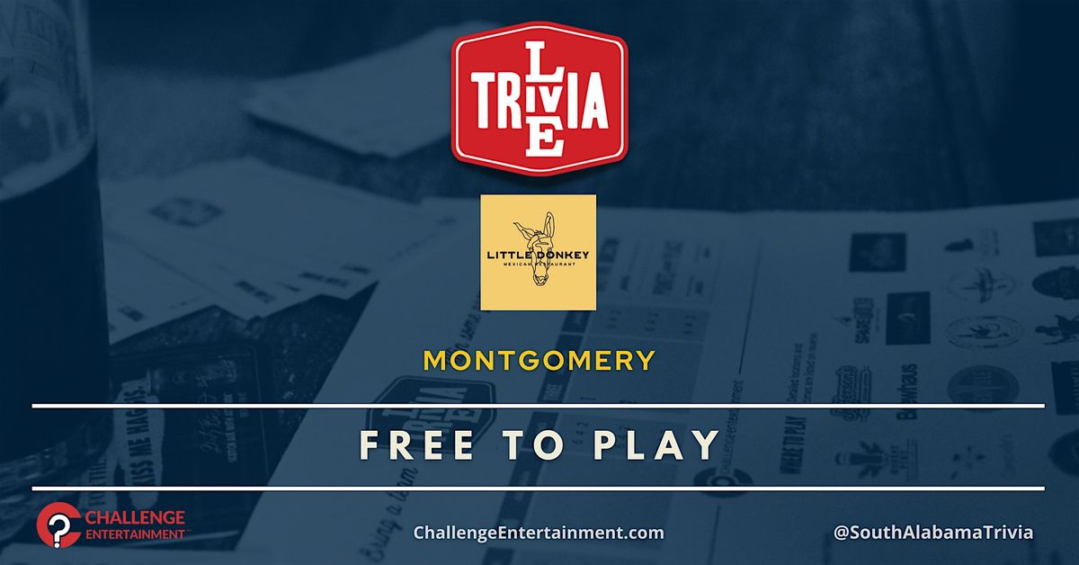 Live Trivia Nights at Little Donkey - Montgomery | Event in Montgomery | AllEvents