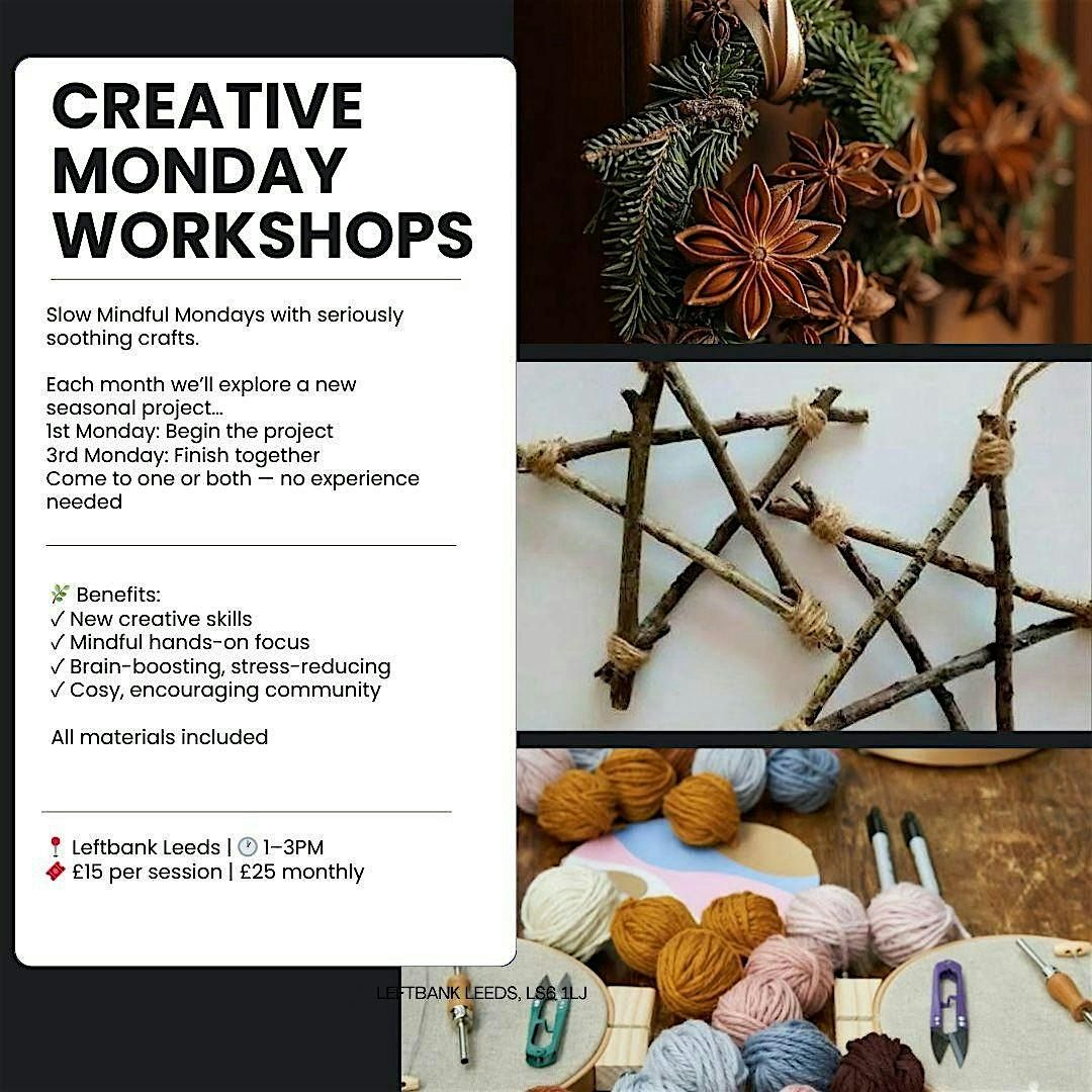 Creative Monday Workshops, 20 October | Event in Burley | AllEvents