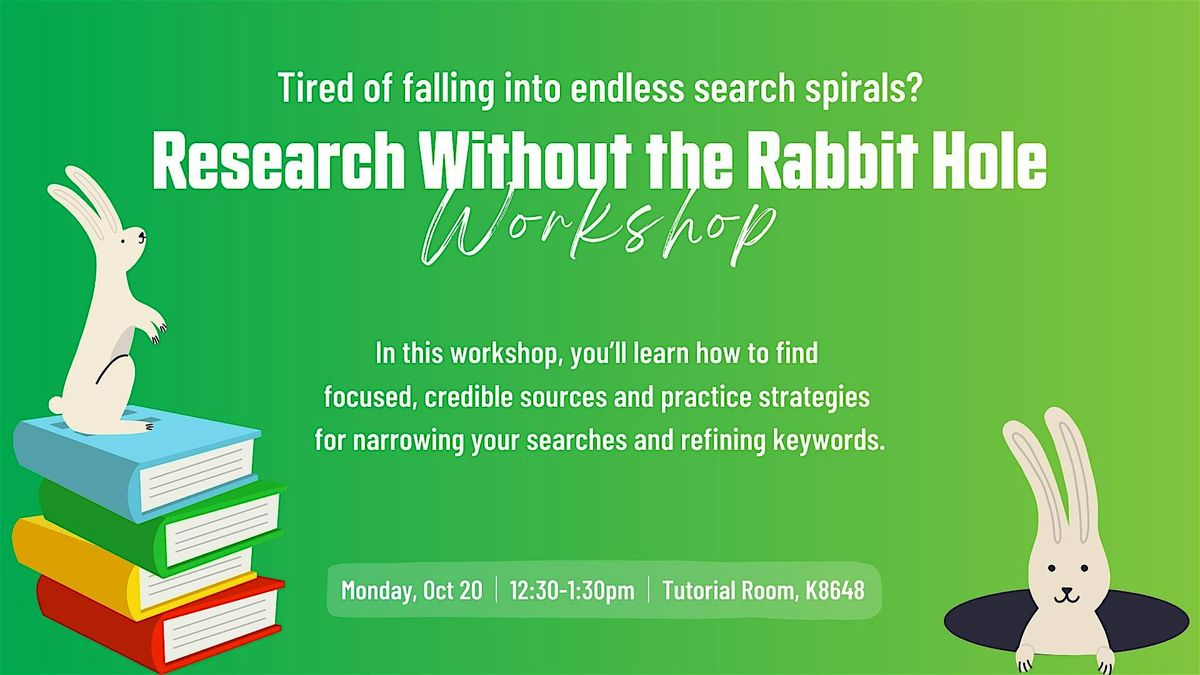 Research Without the Rabbit Hole, 20 October | Event in Burnaby | AllEvents